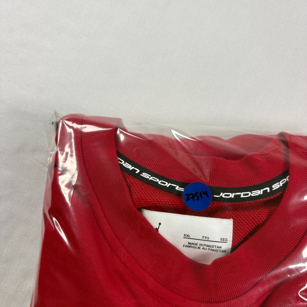 Air Jordan Sweatshirt Mens 2XL Red Crossover Pullover Crew Neck Stretch - Picture 9 of 9